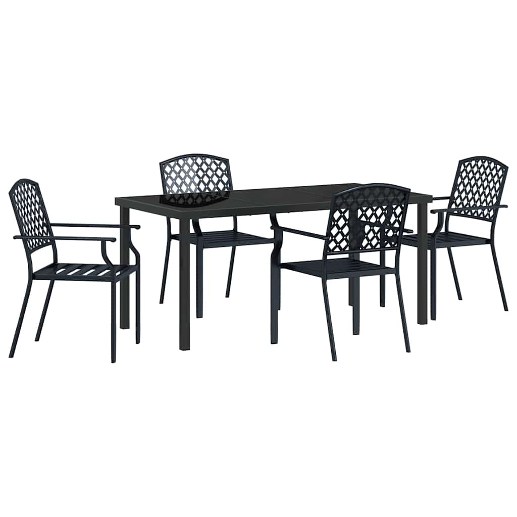 Set da Pranzo per Giardino 5 pcs Antracite