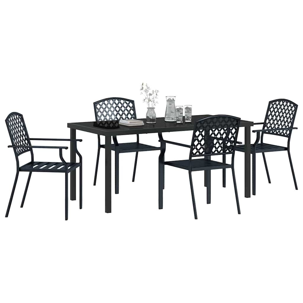 Set da Pranzo per Giardino 5 pcs Antracite