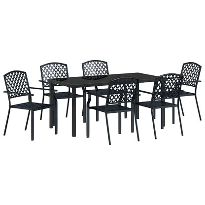 Set da Pranzo per Giardino 7 pcs Antracite