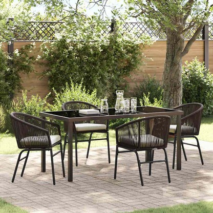 Set da Pranzo per Giardino 5 pcs Marrone