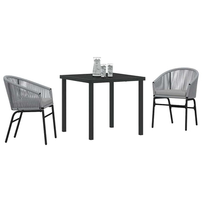 Set da Pranzo per Giardino 3 pcs Antracite