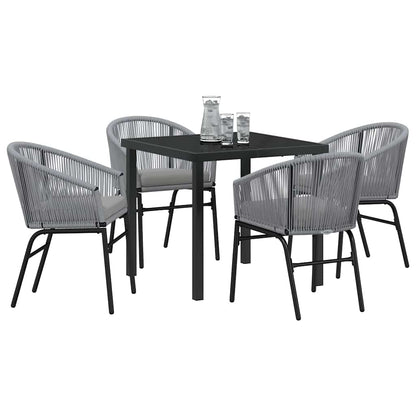 Set da Pranzo per Giardino 5 pcs Antracite
