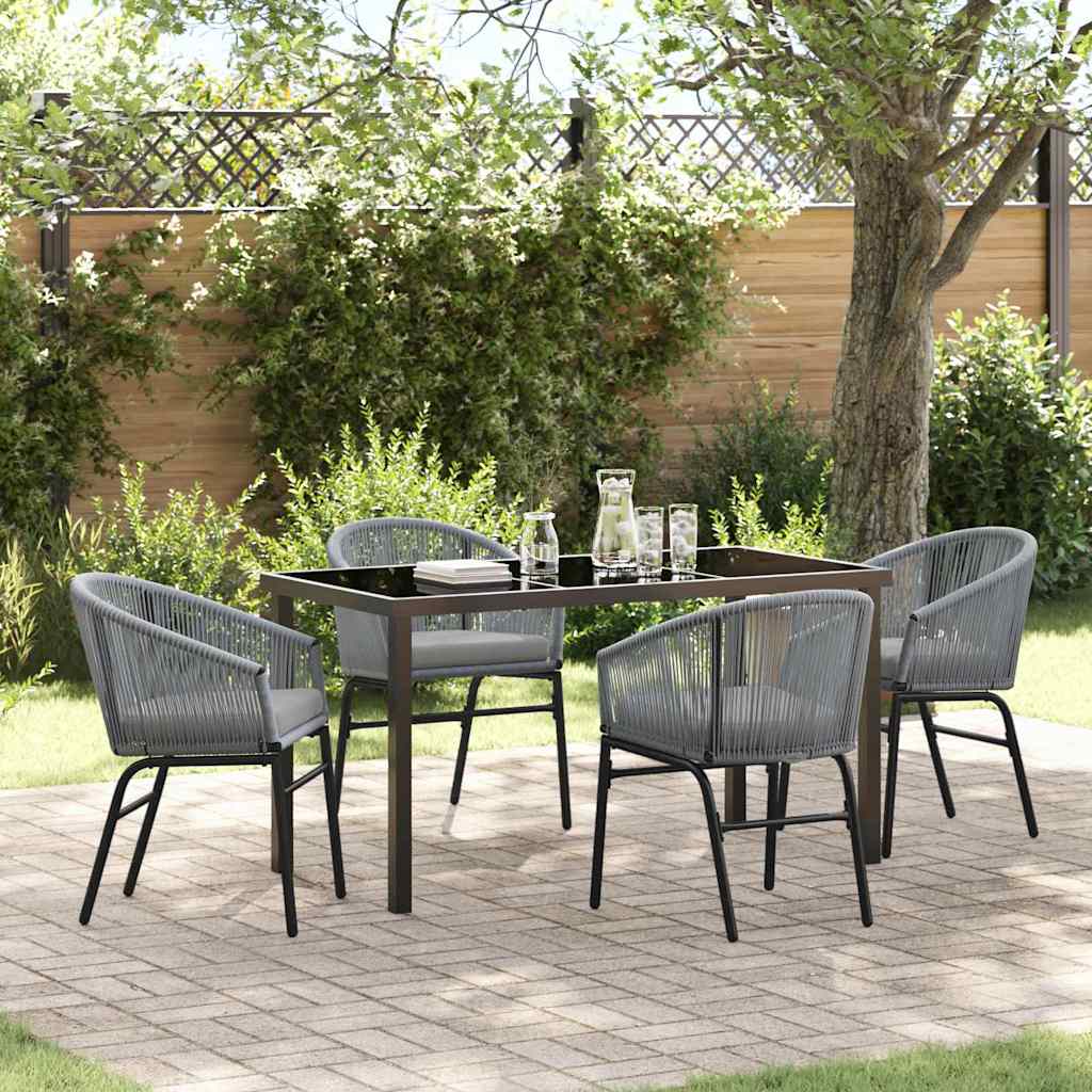 Set da Pranzo per Giardino 5 pcs Antracite