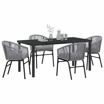 Set da Pranzo per Giardino 5 pcs Antracite