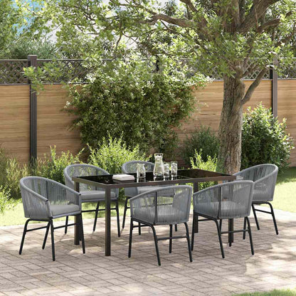 Set da Pranzo per Giardino 7 pcs Antracite