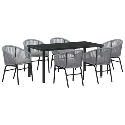 Set da Pranzo per Giardino 7 pcs Antracite