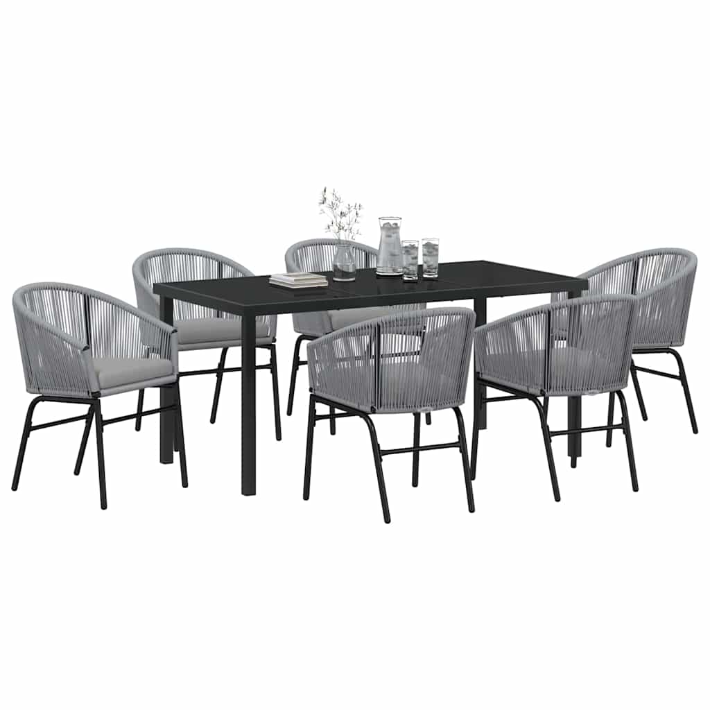 Set da Pranzo per Giardino 7 pcs Antracite