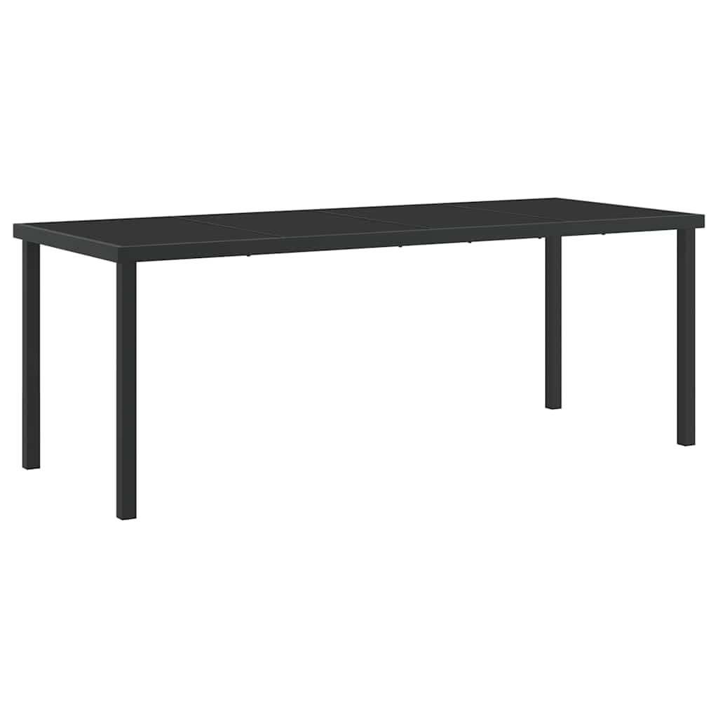Set da Pranzo per Giardino con cuscino 9 pcs Nero