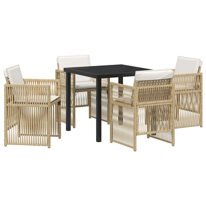 Set da Pranzo per Giardino 5 pcs Beige