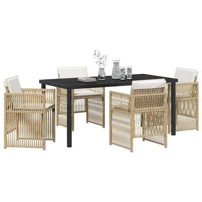 Set da Pranzo per Giardino 5 pcs Beige