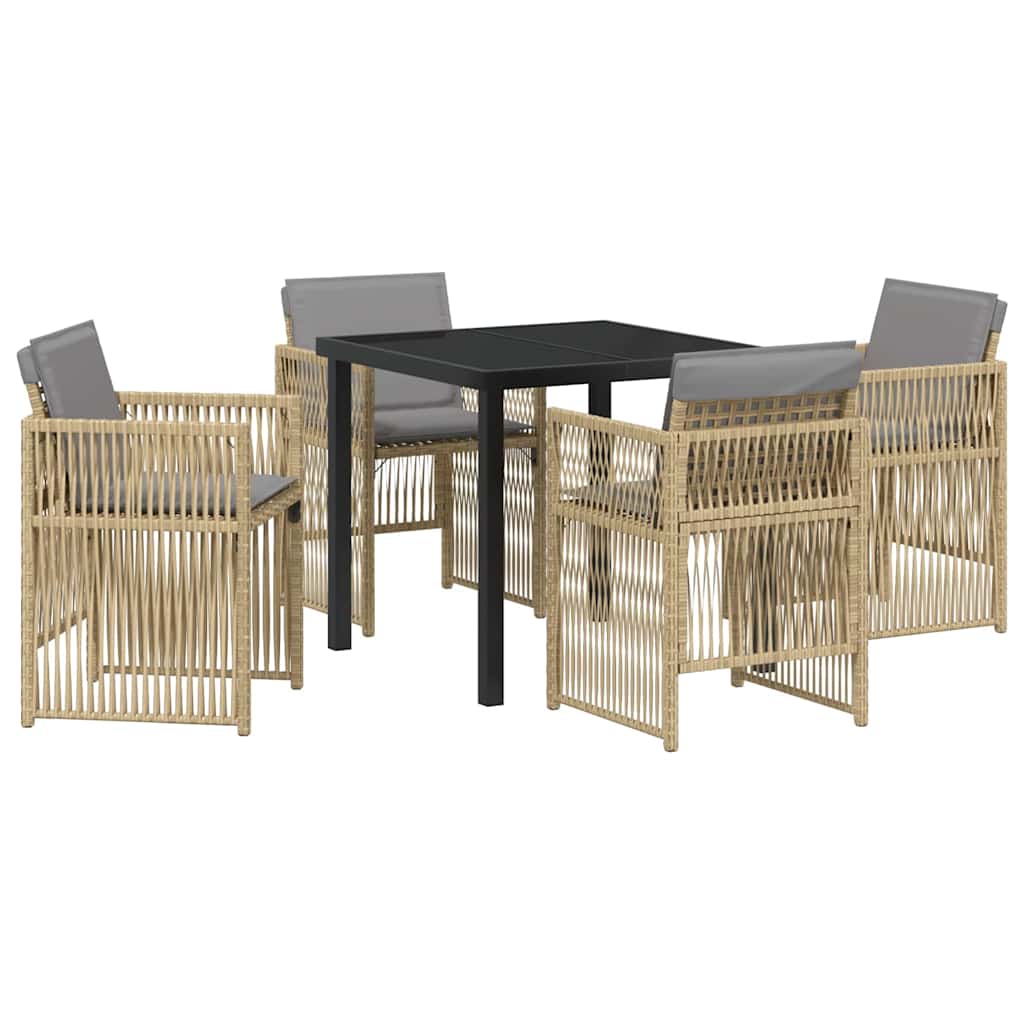 Set da Pranzo per Giardino 5 pcs Beige