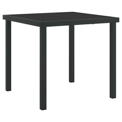 Set da Pranzo per Giardino 3 pcs Grigio polyrattan