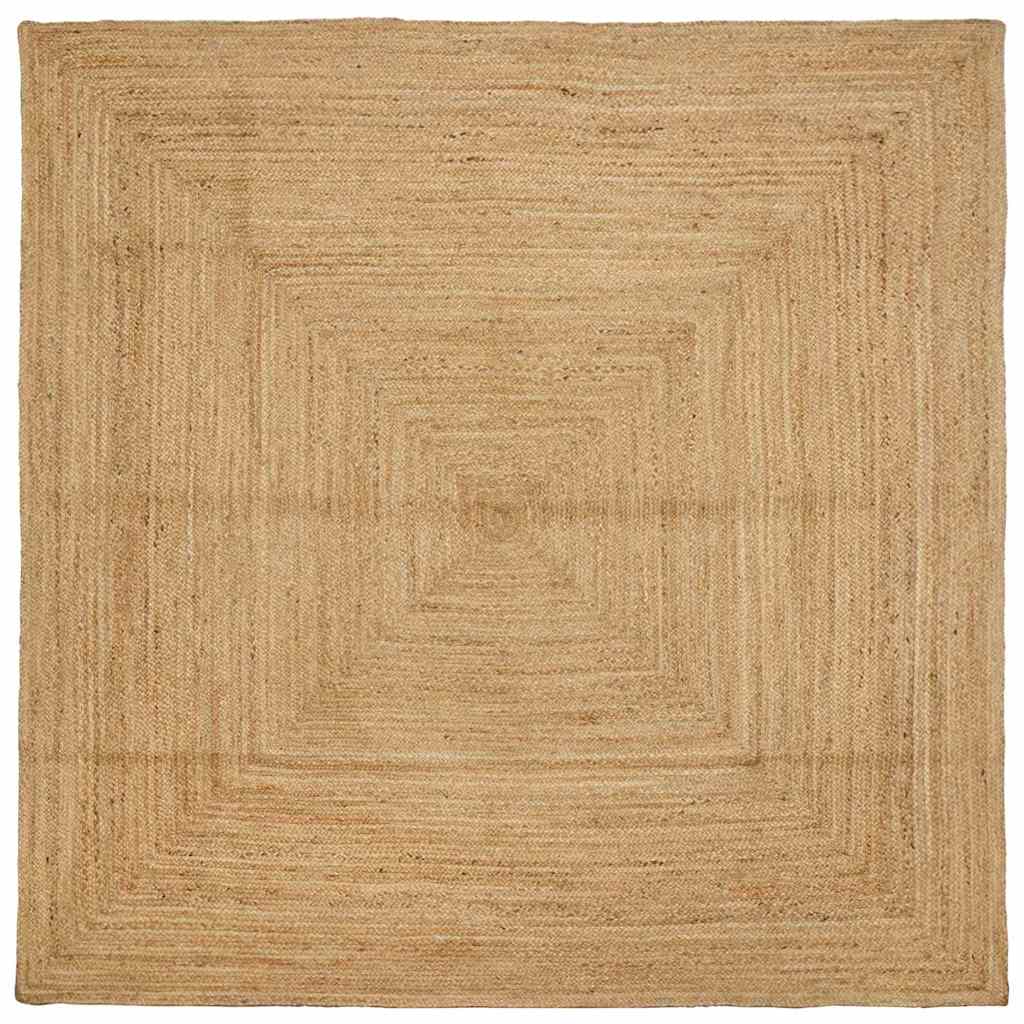 Tappeto da Area Beige 240 x 240 cm Juta