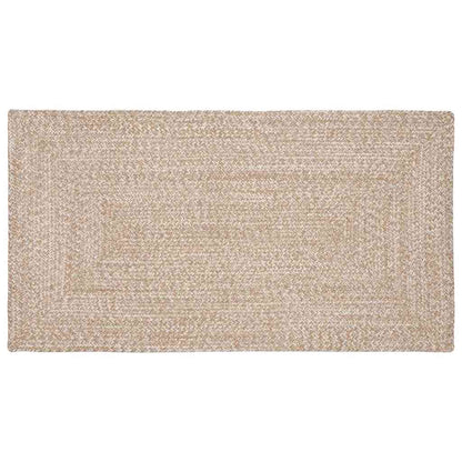 Tappeti per area Rettangolare Naturale e Bianco 60 x 110 cm