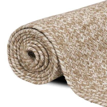 Tappeti per area Naturale e Bianco 100 x 200 cm Juta