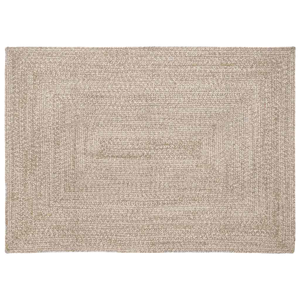 Tappeti per area Naturale e Bianco 140 x 200 cm Juta