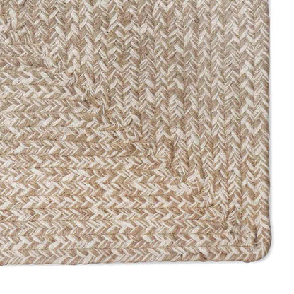 Tappeti per area Quadrato Naturale e Bianco 240 x 240 cm Juta