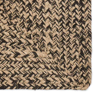 Tappeti per area Rettangolare Naturale e Nero 60 x 110 cm Juta