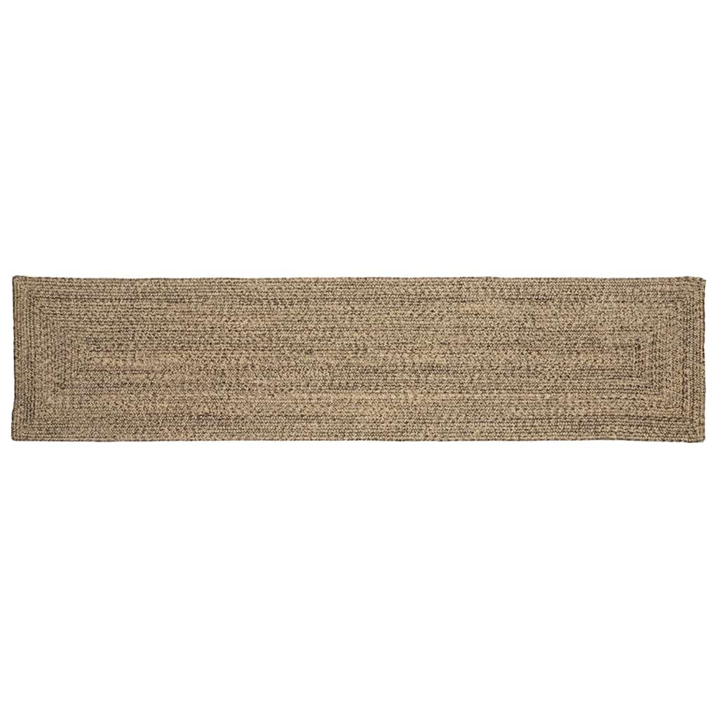 Tappeti per area Rettangolare Naturale e Nero 60 x 250 cm Juta