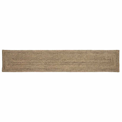 Tappeti per area Rettangolare Naturale e Nero 80 x 400 cm Juta