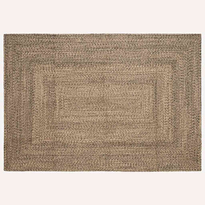 Tappeti per area Rettangolare Naturale e Nero 200 x 290 cm Juta