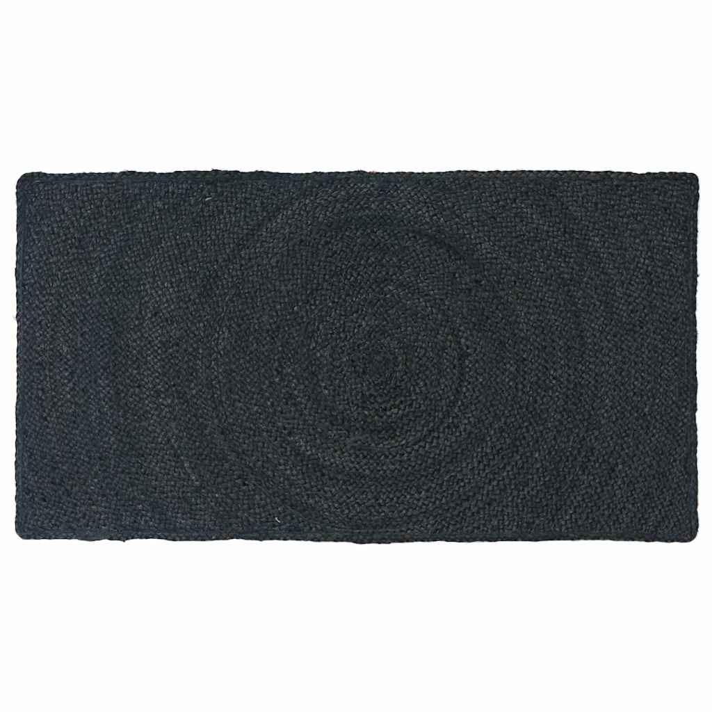 Tappeti per area Rettangolare Grigio scuro 60 x 110 cm Juta