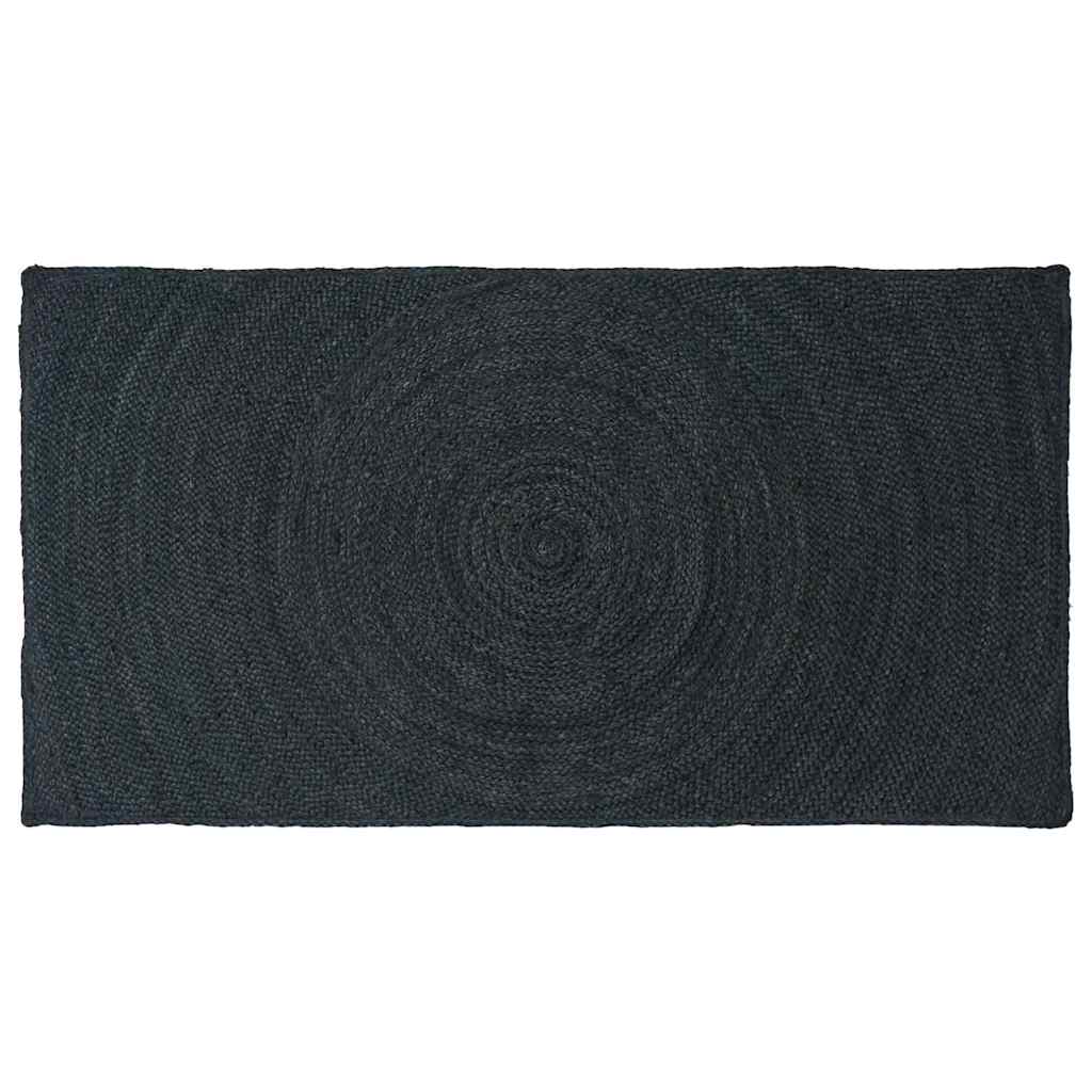 Tappeti per area Rettangolare Grigio scuro 80 x 150 cm Juta