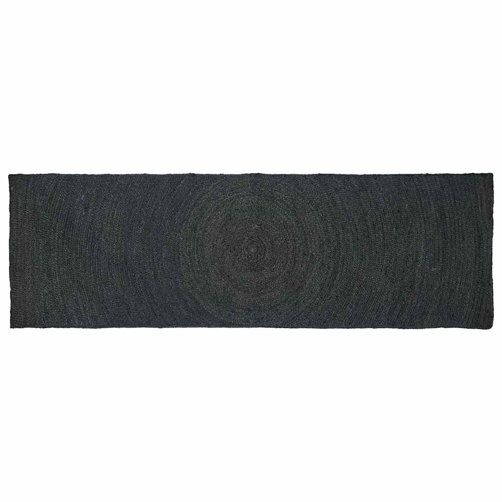 Tappeti per area Rettangolare Grigio scuro 80 x 300 cm Juta