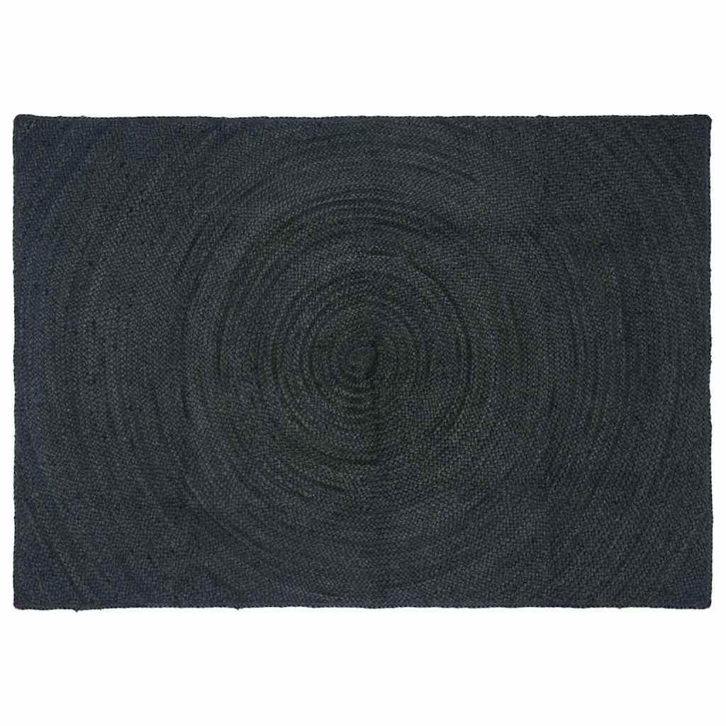 Tappeti per area Rettangolare Grigio scuro 140 x 200 cm Juta