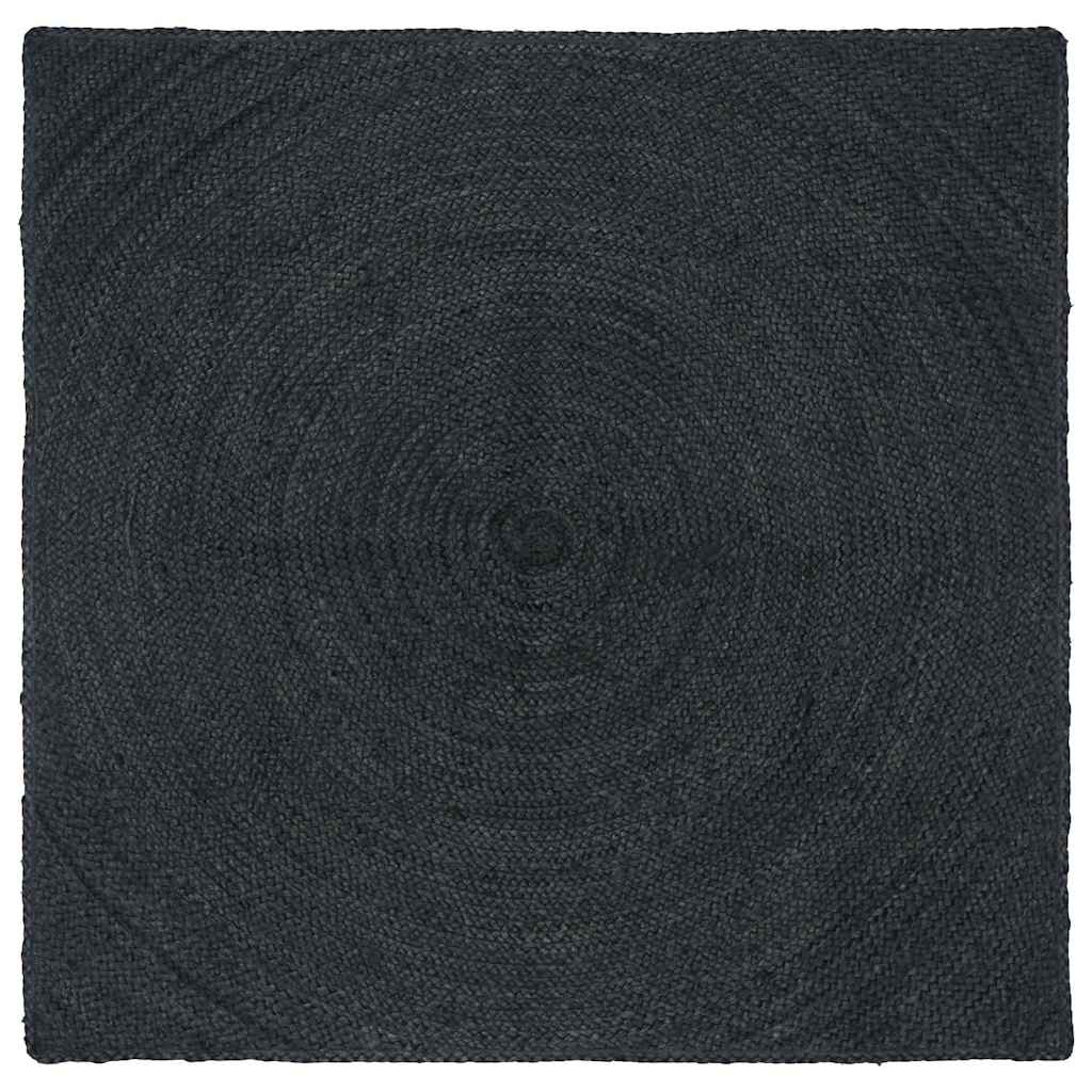 Tappeti per area Quadrato Grigio scuro 160 x 160 cm Juta
