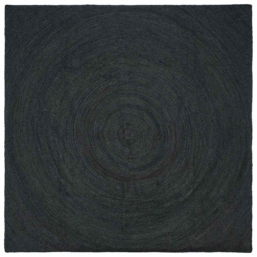 Tappeti per area Quadrato Grigio scuro 240 x 240 cm Juta