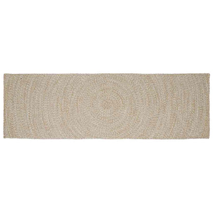 Tappeti per area Rettangolare Naturale e Bianco 80 x 200 cm