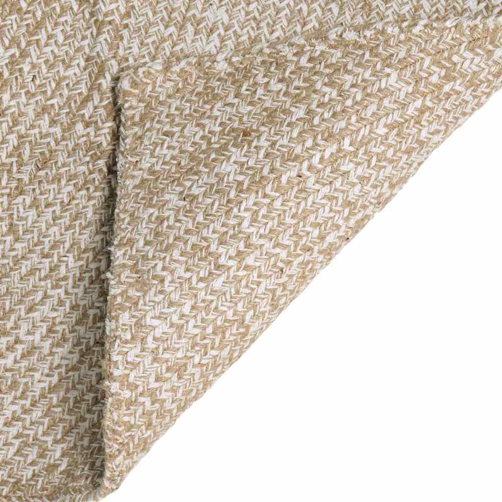 Tappeti per area Rettangolare Naturale e Bianco 80 x 400 cm