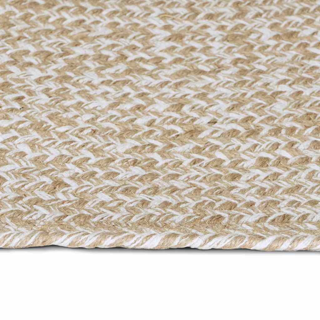 Tappeti per area Naturale e Bianco 100 x 200 cm Juta