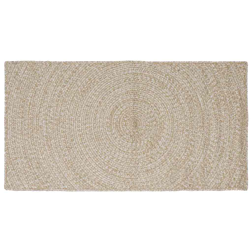 Tappeti per area Naturale e Bianco 100 x 200 cm Juta