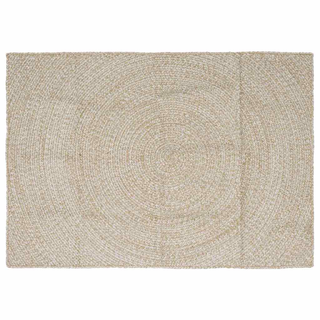 Tappeti per area Naturale e Bianco 120 x 170 cm Juta