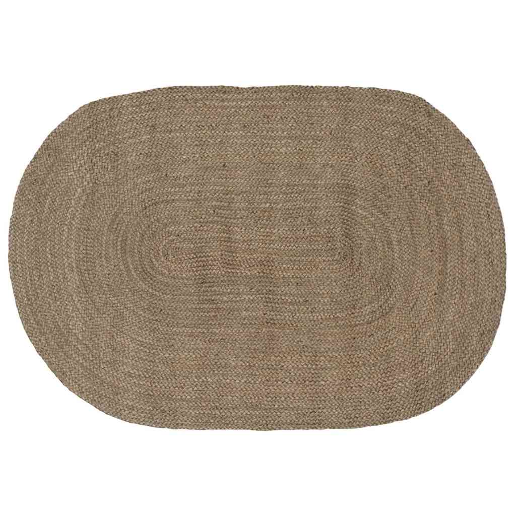 Tappeti per area Ovale Grigio 122 x 183 cm Juta