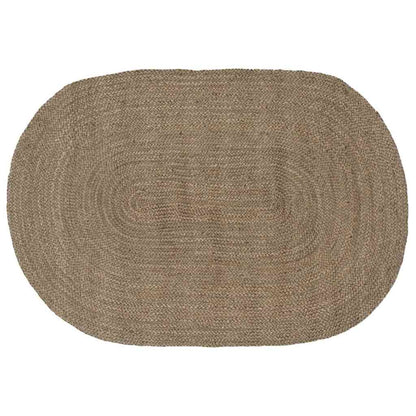 Tappeti per area Ovale Grigio 122 x 183 cm Juta