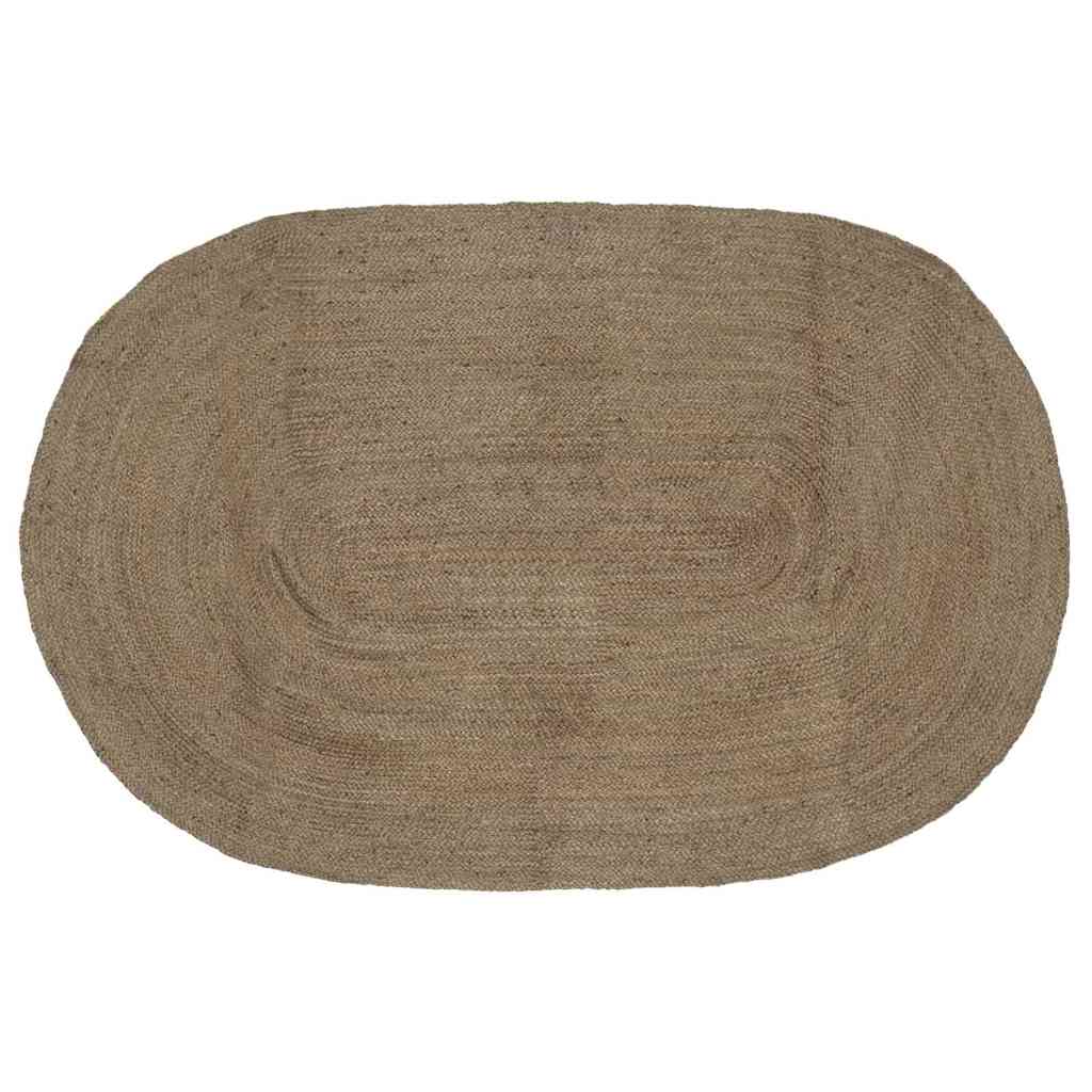 Tappeti per area Ovale Grigio 152 x 245 cm Juta