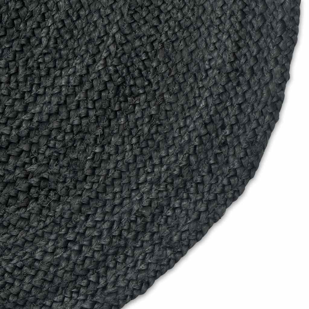 Tappeti per area Ovale Nero 100 x 152 cm Juta