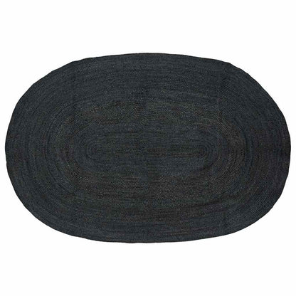 Tappeti per area Ovale Nero 152 x 245 cm Juta