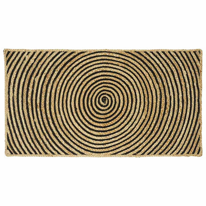Tappeto Naturale e Nero 60 x 110 cm Juta