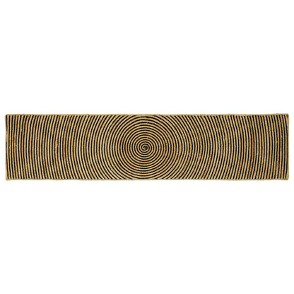 Tappeto Naturale e Nero 60 x 200 cm Juta