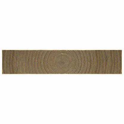 Tappeto Naturale e Nero 60 x 400 cm Juta