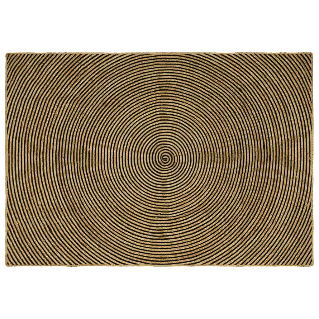 Tappeto Naturale e Nero 200 x 290 cm Juta