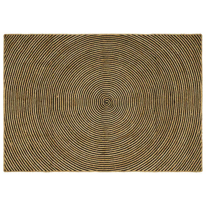 Tappeto Naturale e Nero 200 x 290 cm Juta