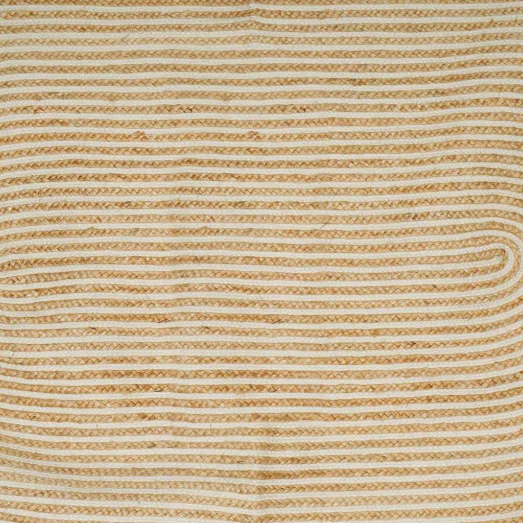 Tappeto Naturale e Bianco 152 x 245 cm Juta