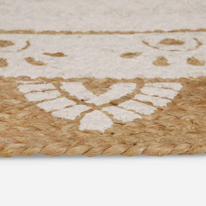 Tappeto in Juta Floreale Naturale 100 x 152 cm Juta
