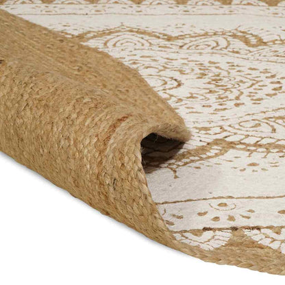 Tappeto in Juta Floreale Naturale 122 x 183 cm Juta