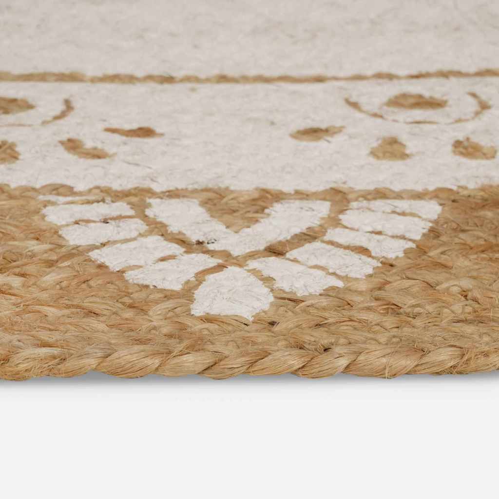 Tappeto in Juta Floreale Naturale 152 x 245 cm Juta